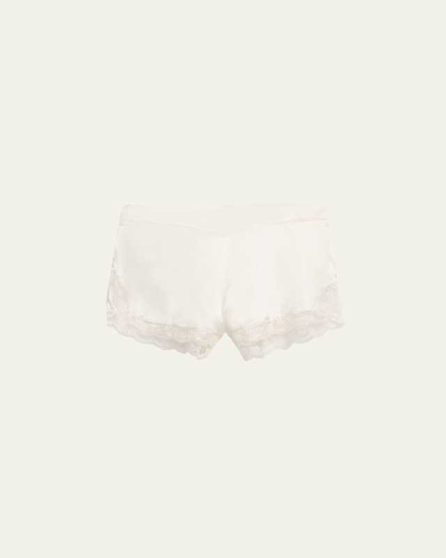 Love Me Lace-Trim Silk Sleep Shorts